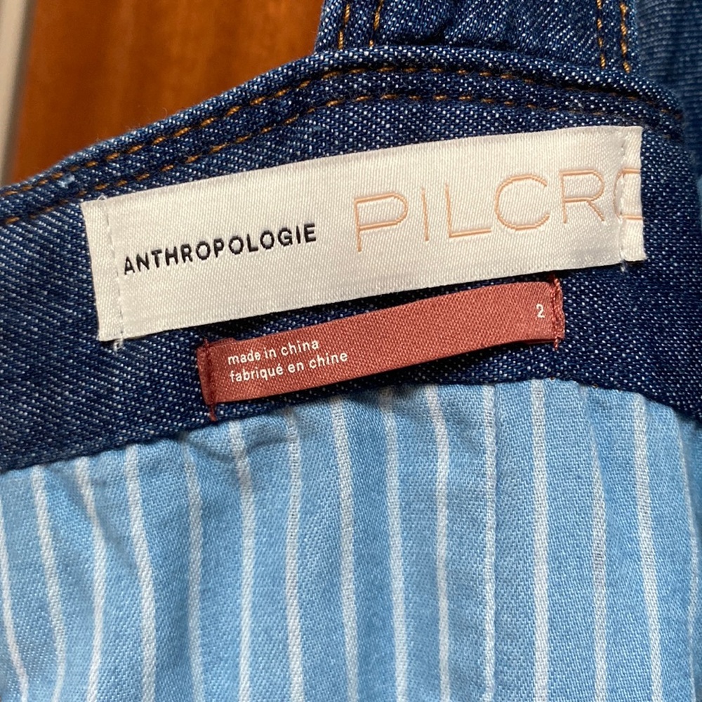Anthropologie Pilcro Denim Blue Wide-Leg Jumpsuit - Picture 9 of 12